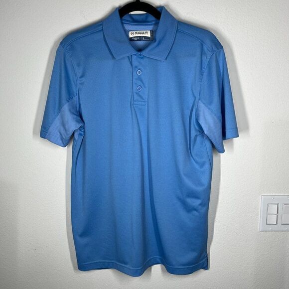 Magellan Outdoors Men's Laguna Polo Shirt Sz Small Blue - Picture 4 of 15